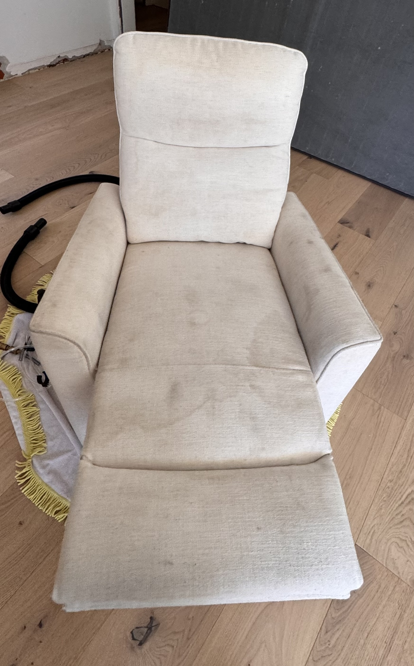 Sofa before cleaning