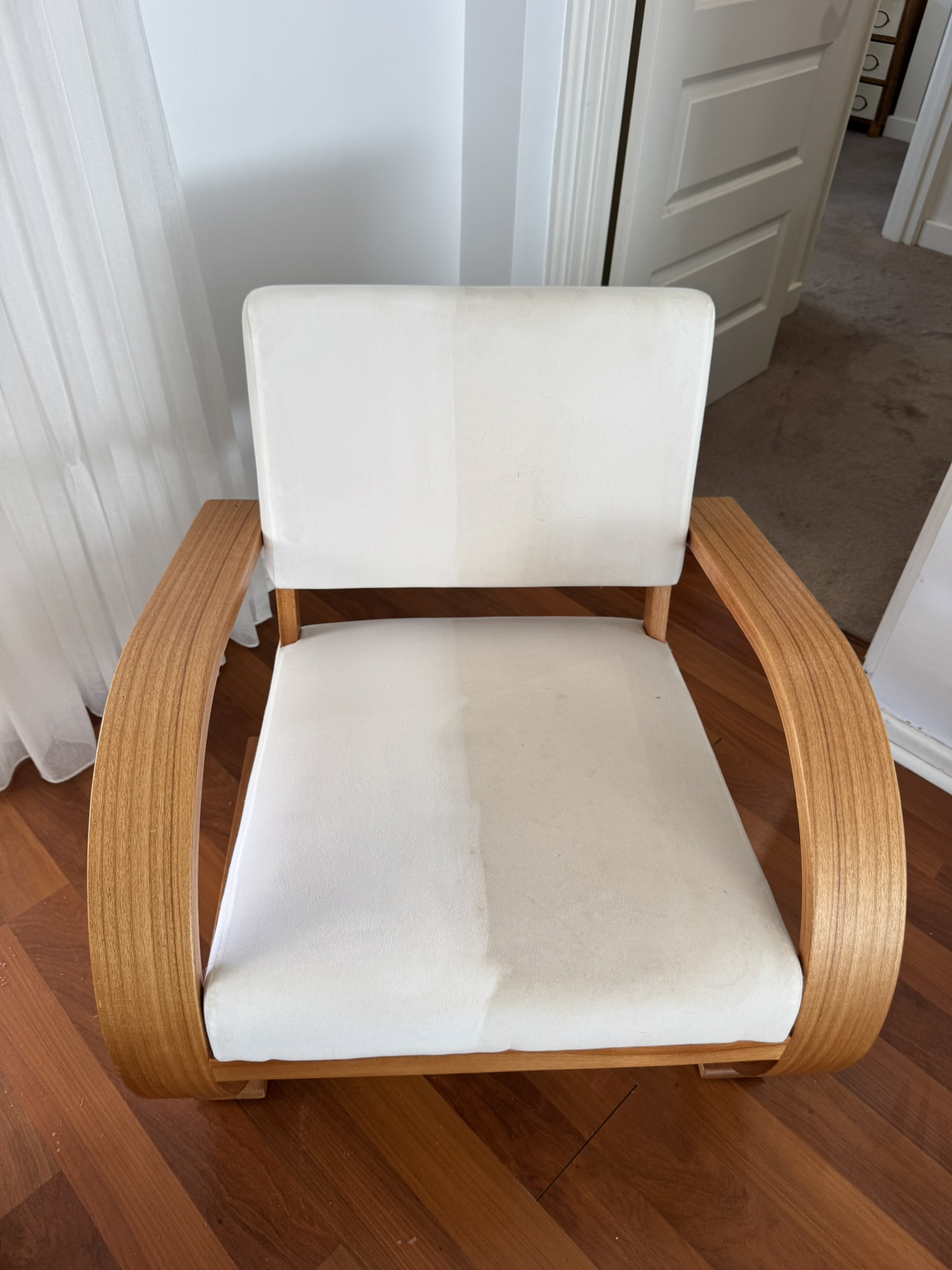 Half-cleaned upholstery